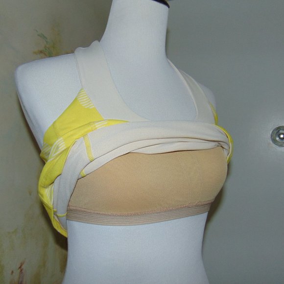 lululemon Yellow & White Polkadot Yoga Tank Top M - Picture 7 of 7